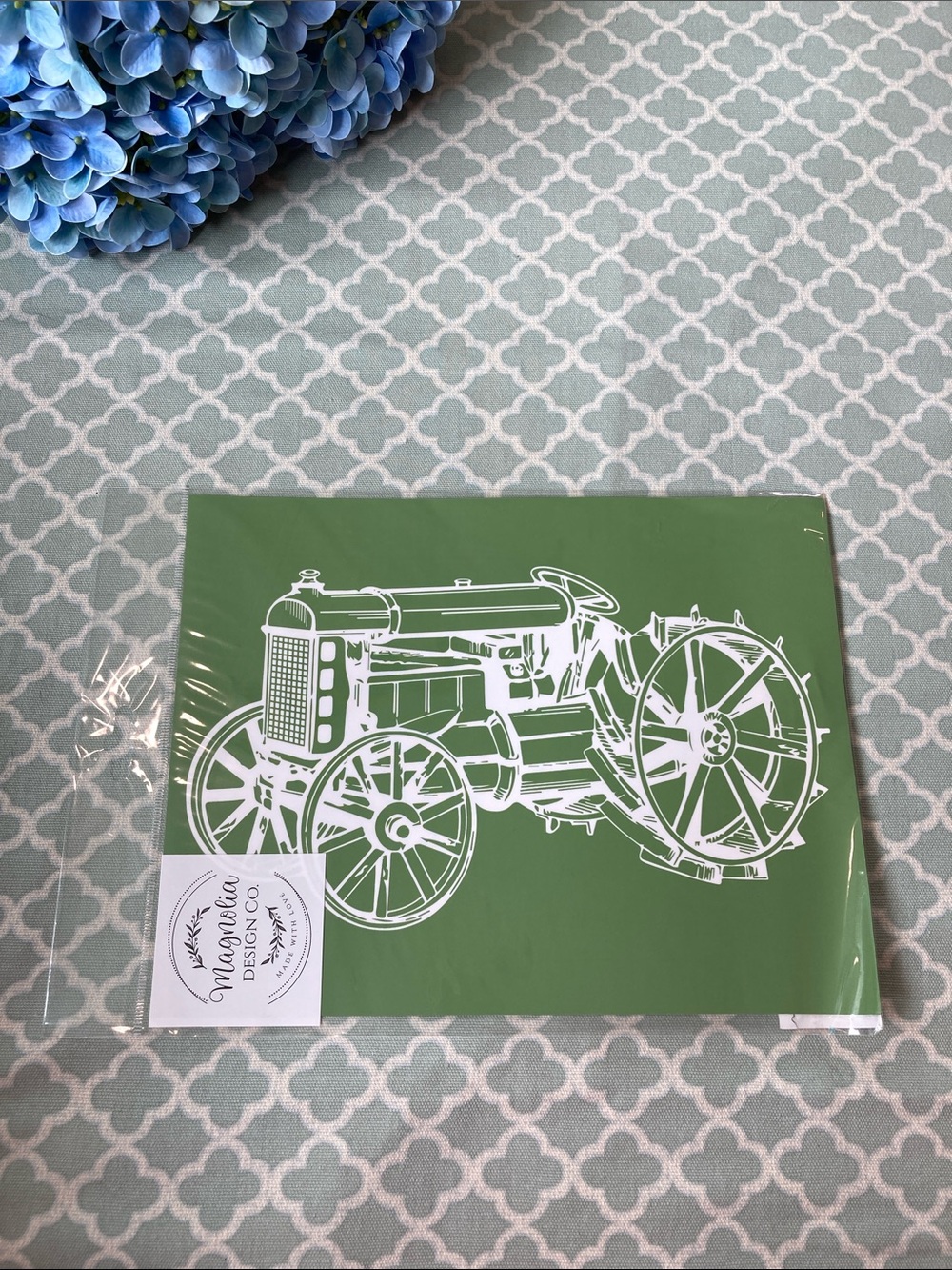 NEW Magnolia Design Co Tractor Silkscreen Stencil 8.5 X 11